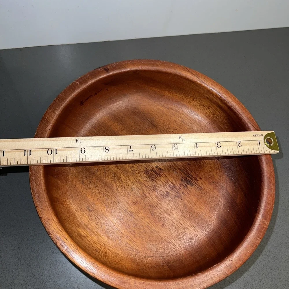 Vintage Carved Wood Tiki Bowl Tribal Ethnic Honduras Large Pedestal Centerpiece